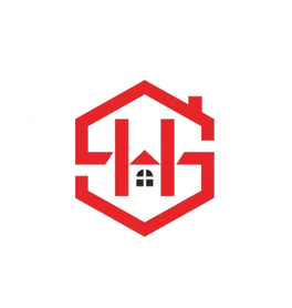 Safe Hire Metal Roofer logo: a red hexagon house with an SH monogram, ringed by the words Safe Hire Metal Roofer